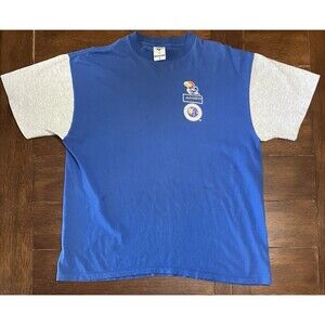 VTG Men’s Size XL Kansas Jayhawks Artex Sportswear Blue T Shirt Single Stitch